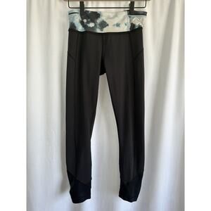 Lululemon Black Athletic Leggings w/ Leg Scrunch Detail Athleisure Size Womens 4